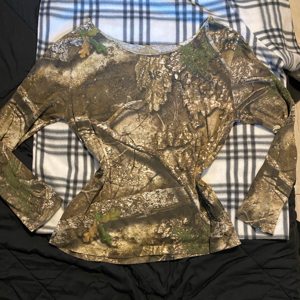 Kids Camo Long-Sleeve Top - Brown/Green